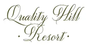 Quality Hill Resort logo in cursive script.