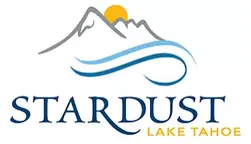 Stardust Lake Tahoe logo with mountains and sun.